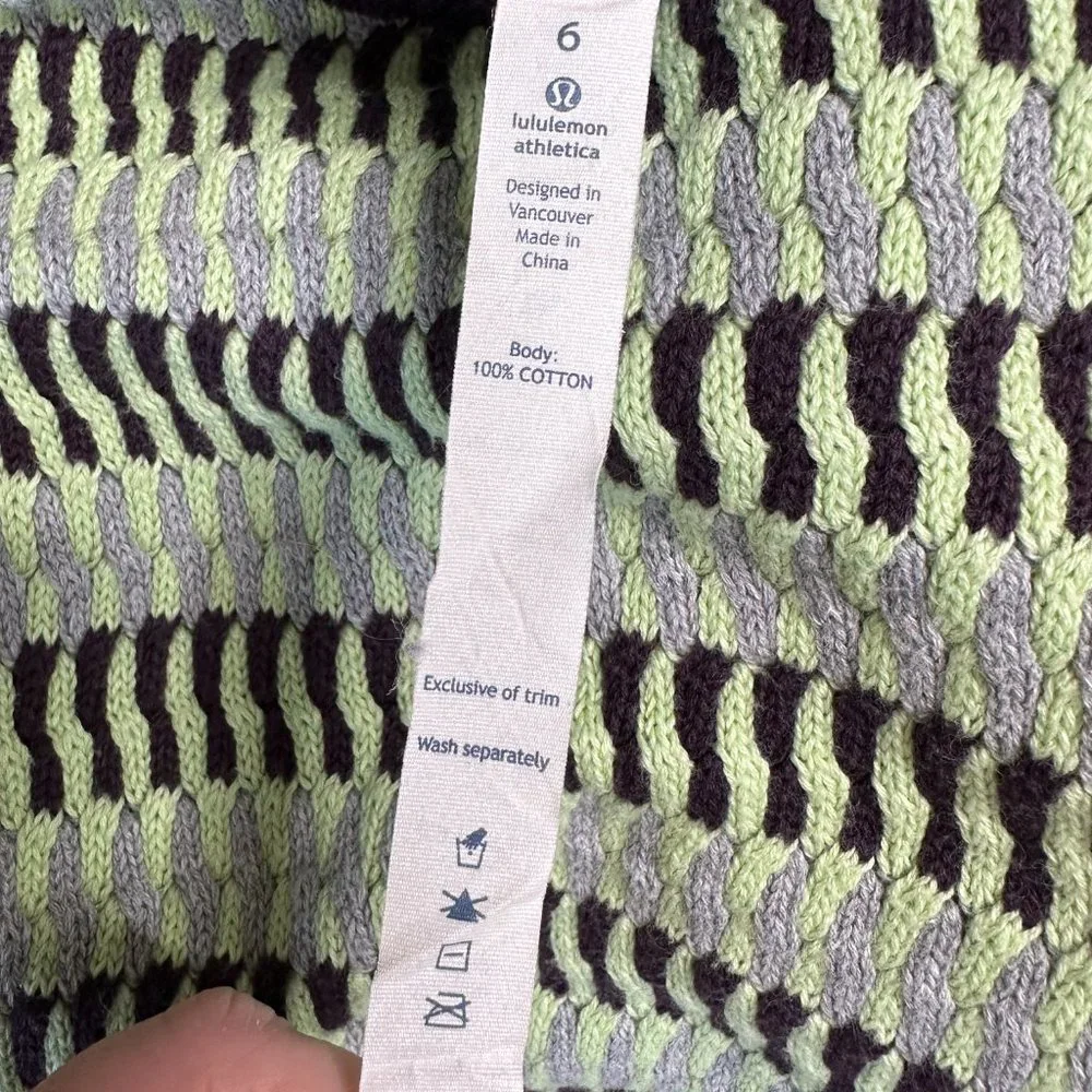 Lululemon Devi Crew Squiggle Sweater Multicolor Women's 6 - Picture 7 of 7